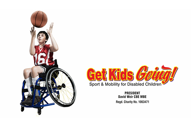 Get Kids Going! - Sport & Mobility for Disabled Children. President David Weir CBE MBE, Regd Charity no. 1063471
